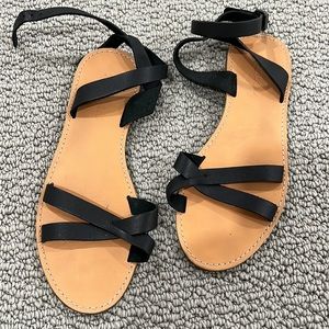 NWOT MADEWELL LEATHER STRAP SANDALS-size 7
